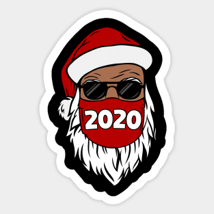 African American Santa Black Christmas - Santa Wearing Mask for women men kids Sticker